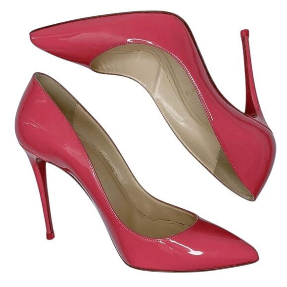 Christian Louboutin Pigalle EU 37 US 7 Pink Patent Leather High Heel Pumps - Picture 5 of 10